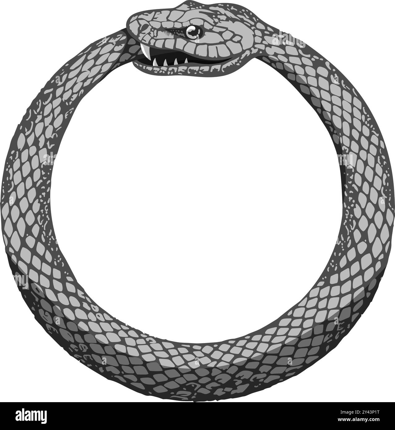 Ouroboros Snake Eats Tail Mythology Eternity Esoteric Mystic Symbol 