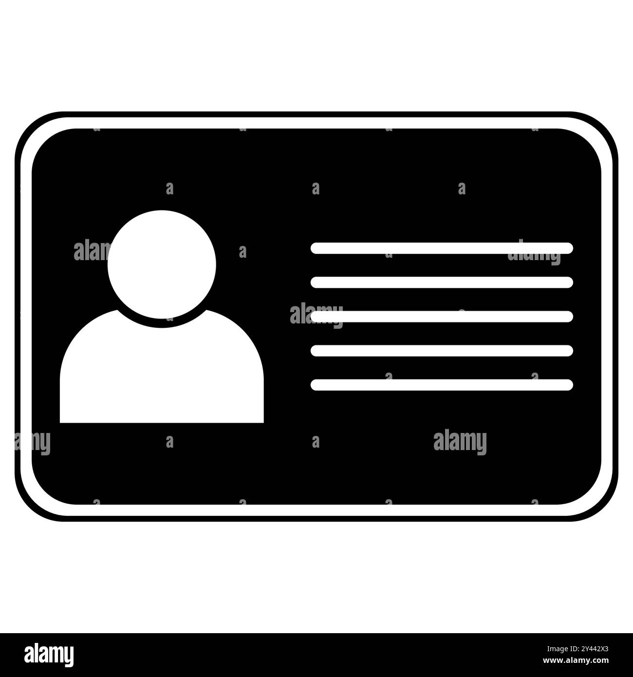 Identification card icon Vector Illustration template. ID card ...