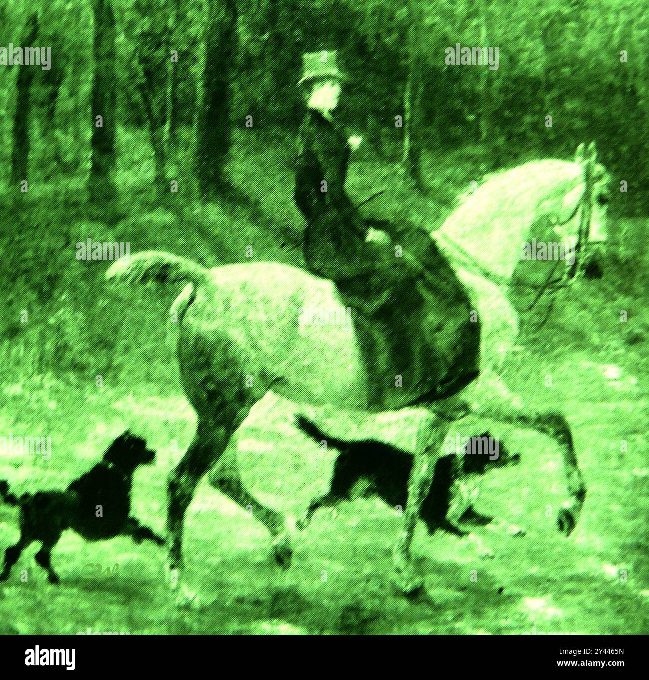 Any early image of an aristocratic lady riding side-saddle with her ...