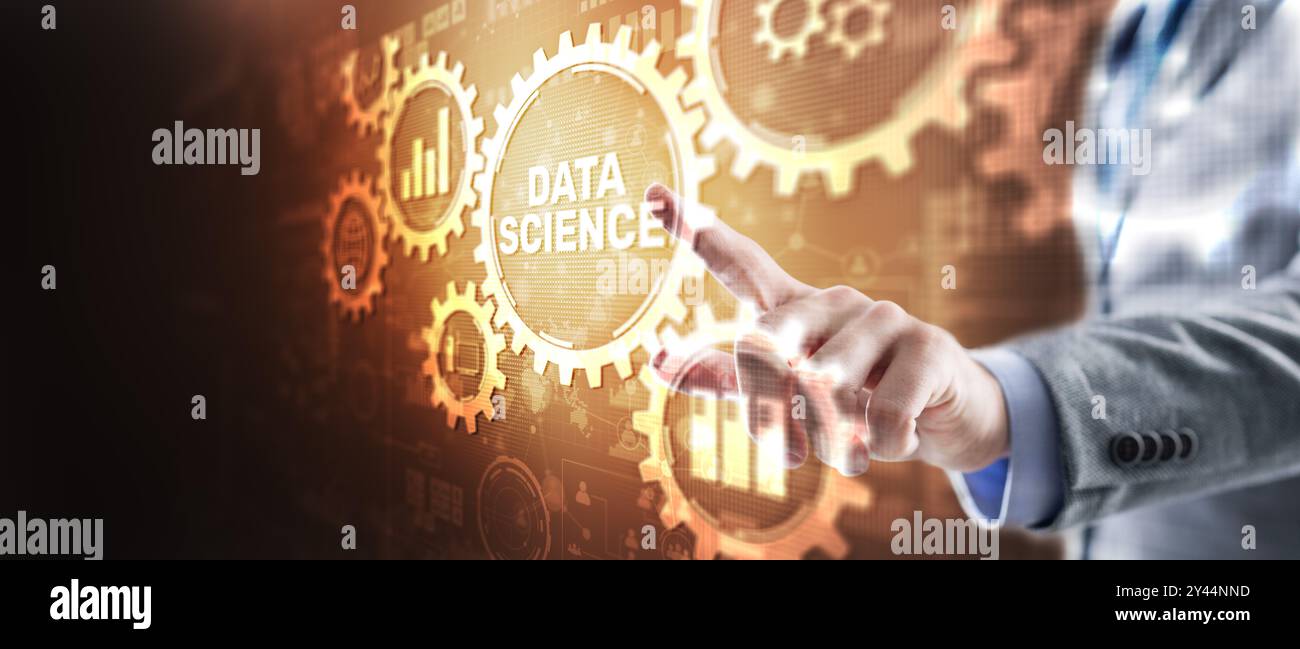Data science analytics concept. Artificial intelligence Analysis. Internet technology concept. Stock Photo