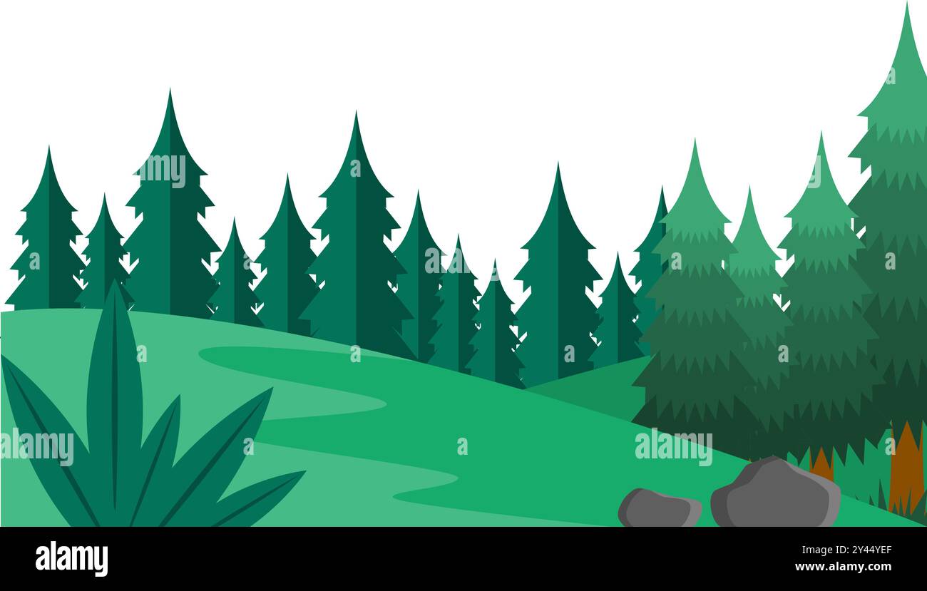 Nature Landscape Illustration Stock Vector Image & Art - Alamy