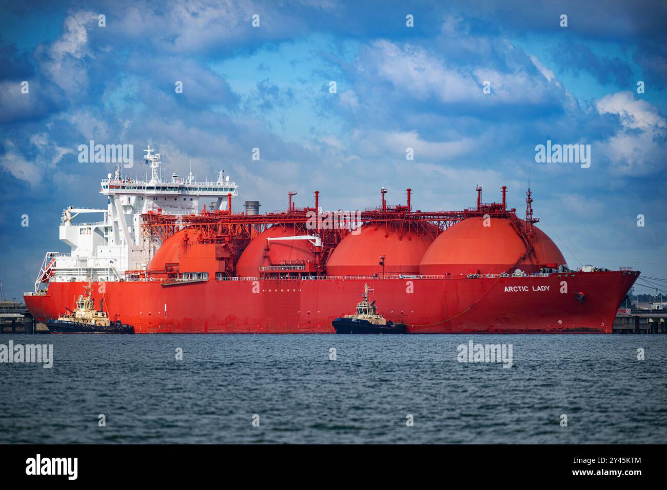 Arctic Princess LNG Tanker arriving at Port of Grain passing Sheerness Docks 16th September 2024 Stock Photo