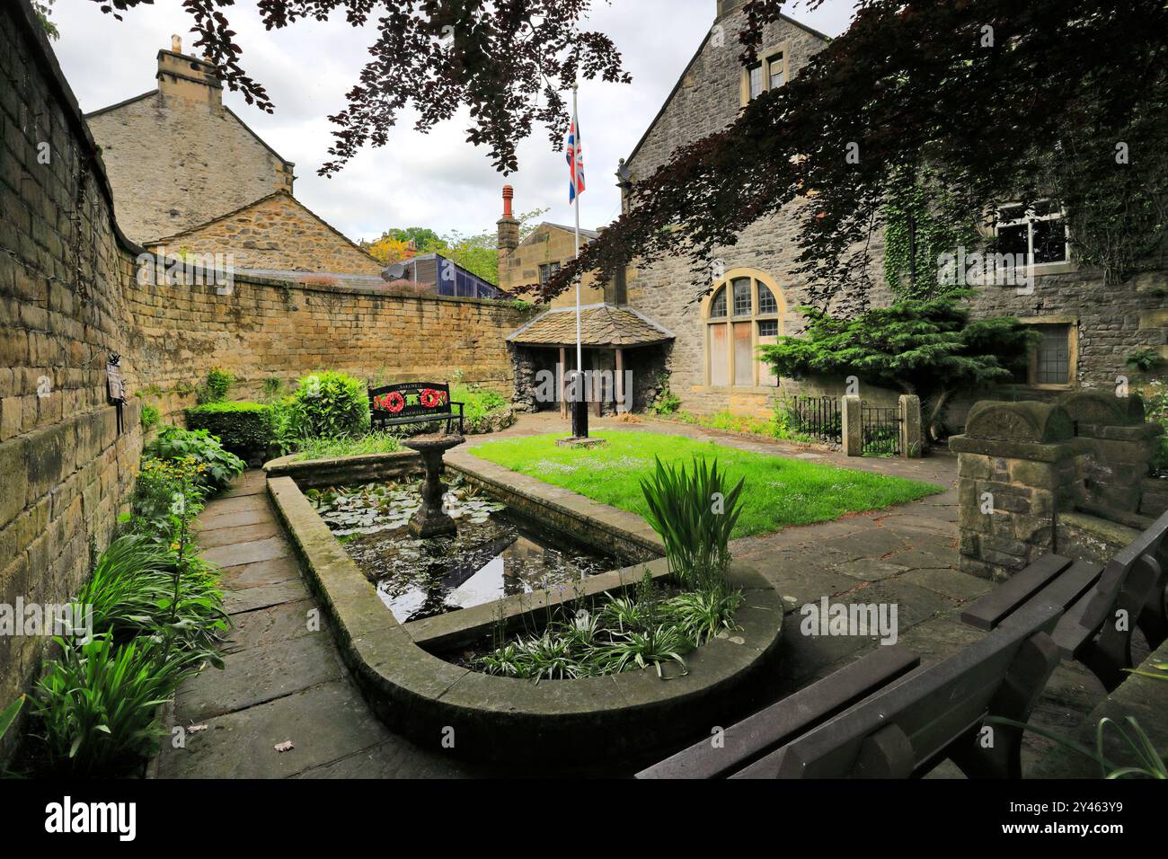 British Legion remembrance gardens, Bath Gardens at Bakewell Town, Peak ...