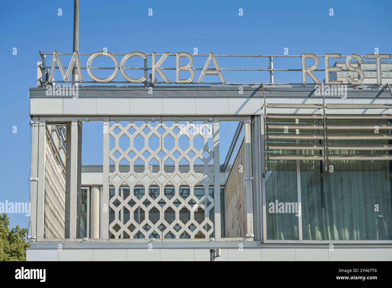 Cafe Moskau, Karl-Marx-Allee, Mitte, Berlin, Deutschland Stock Photo