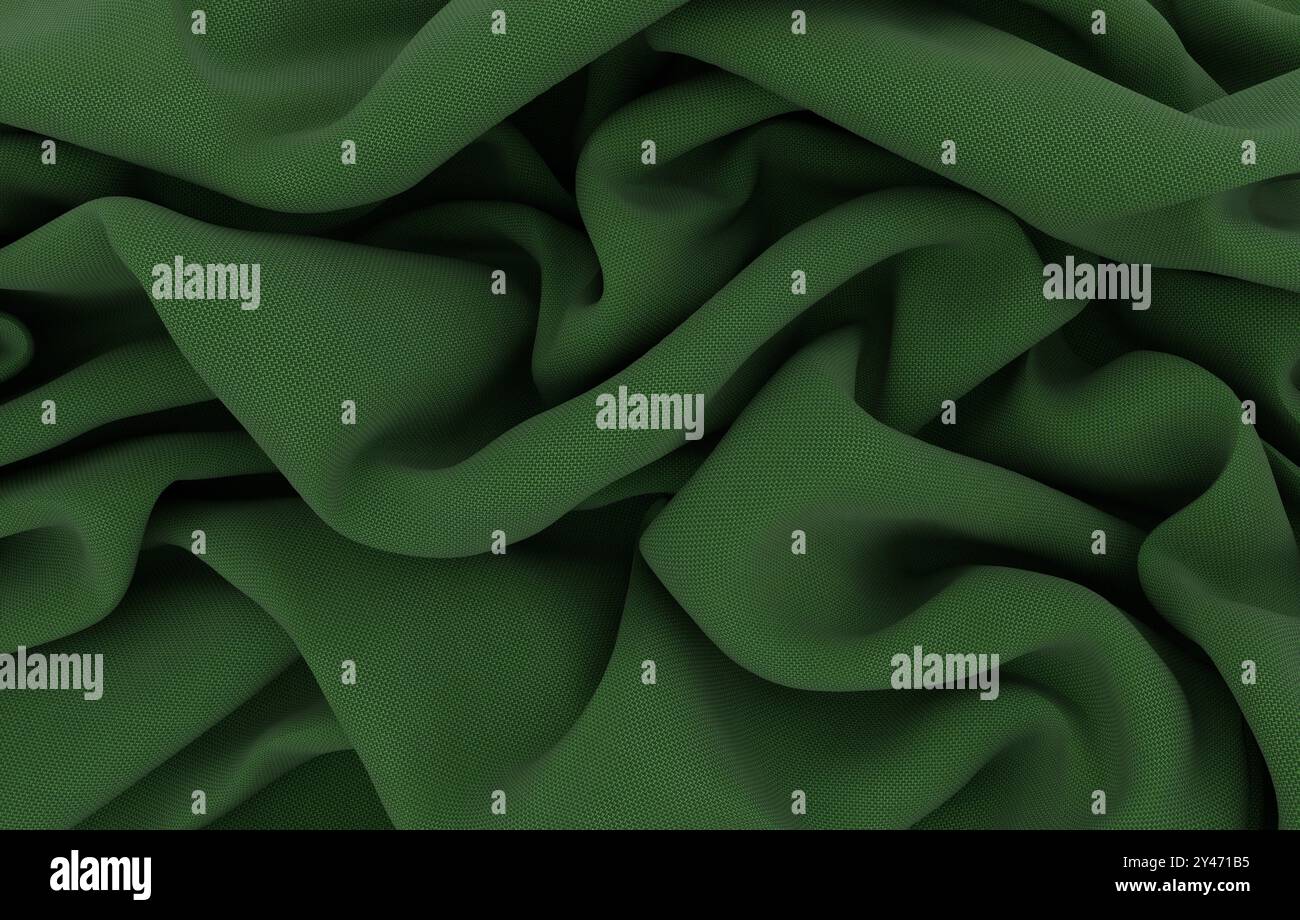 Elegant drapery of delicate green fabric Stock Photo - Alamy