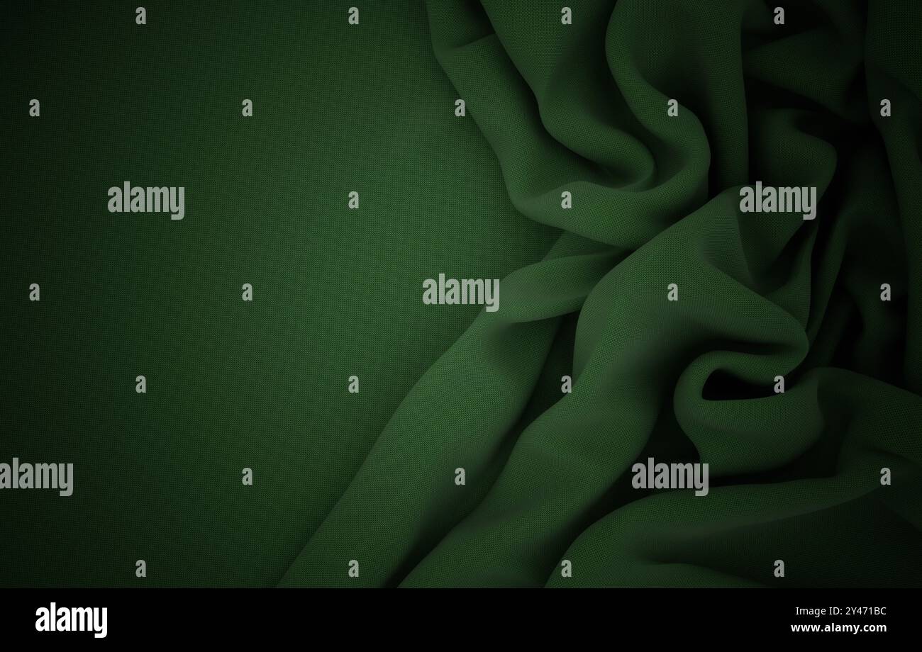 Elegant drapery of delicate green fabric Stock Photo - Alamy