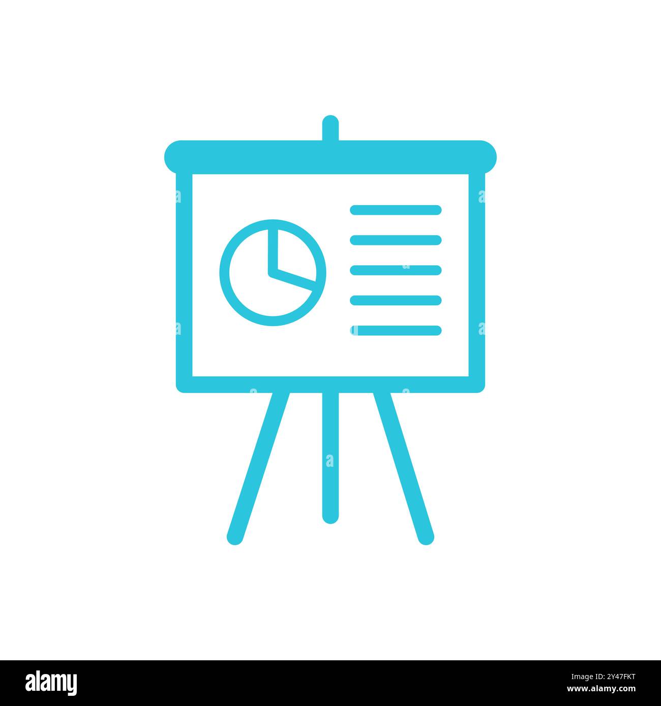 Presentation icon. Isolated on white background. From blue icon set. Stock Vector