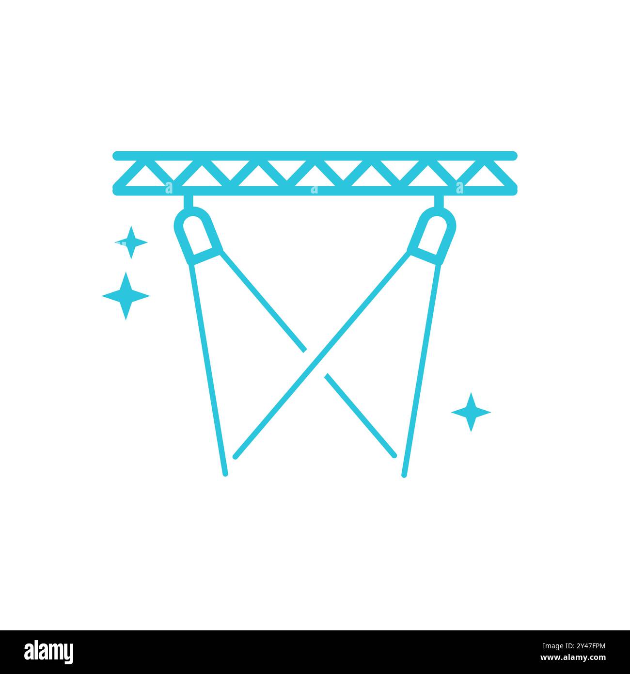 Dancing stage icon. Isolated on white background. From blue icon set Stock Vector