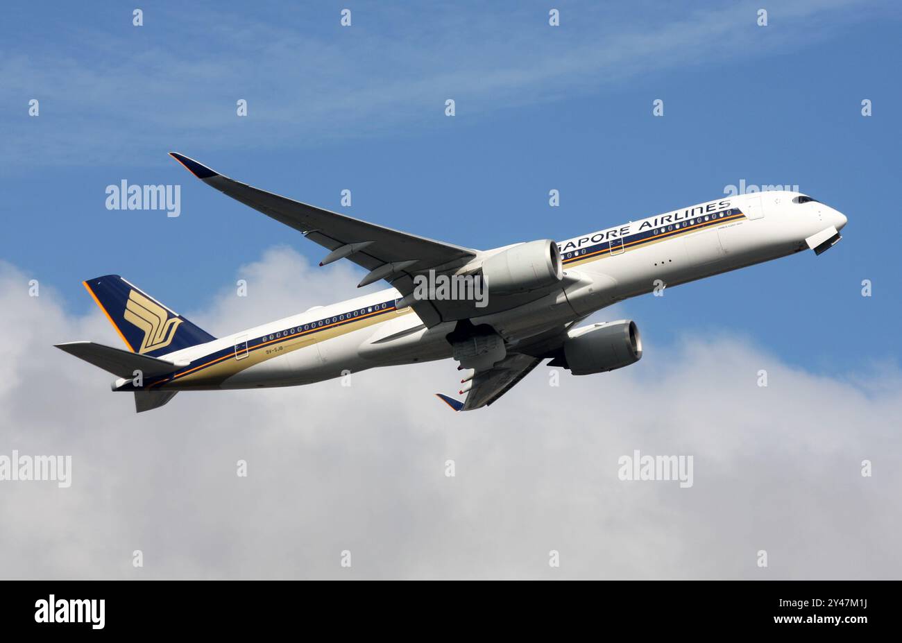 Maquette Avion Singapore Airlines A350-900 Échelle 1/400 - Métal Et Plastique, 16.3x15.3 Cm