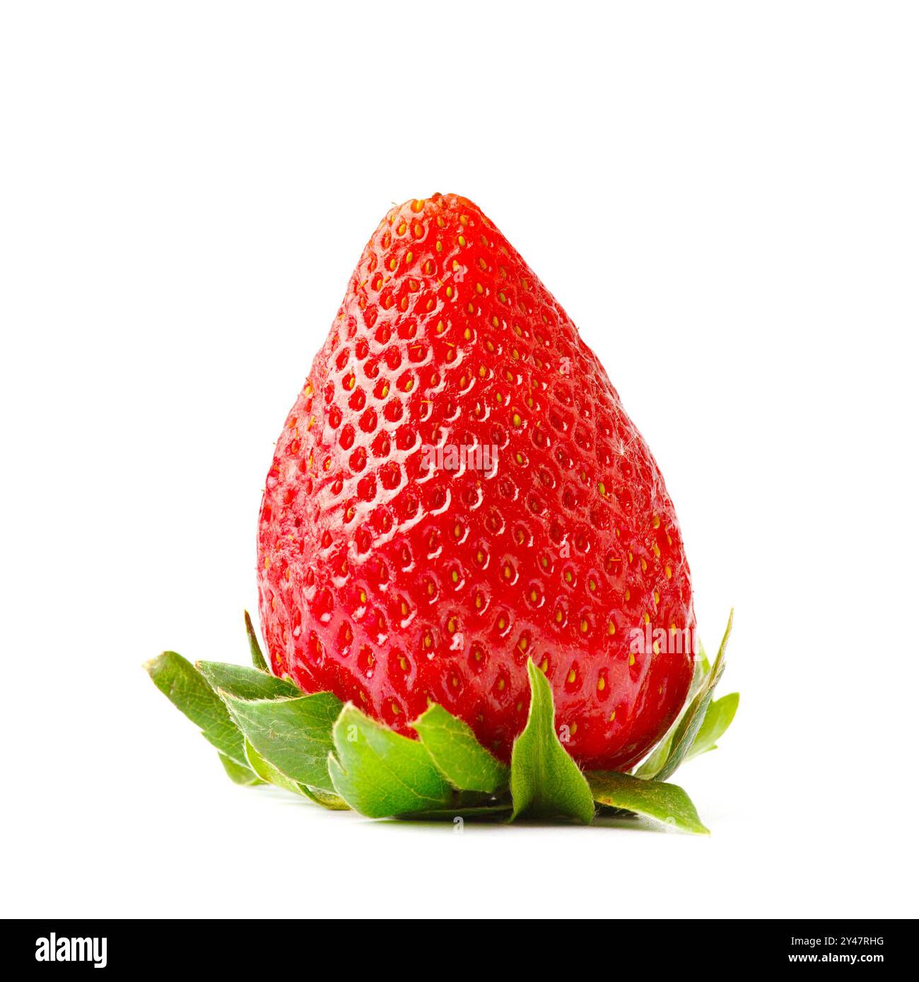 Ripe fresh red strawberry isolated on white background Stock Photo - Alamy