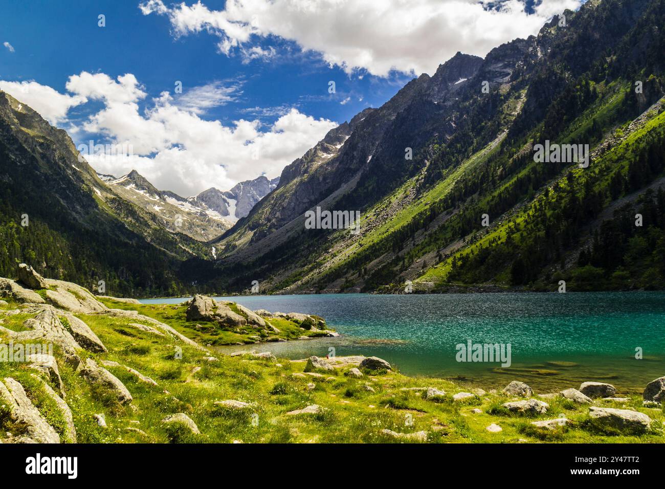 Gaube lake, Pyrenees, France Stock Photo