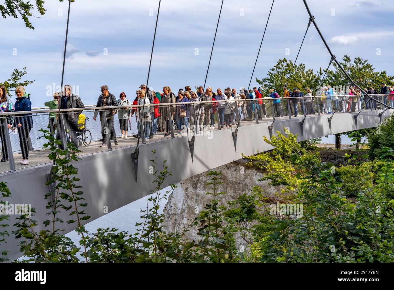 The Skywalk Königsstuhl on the chalk cliffs of Rügen, viewing platform ...