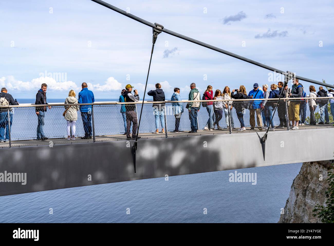 The Skywalk Königsstuhl on the chalk cliffs of Rügen, viewing platform ...