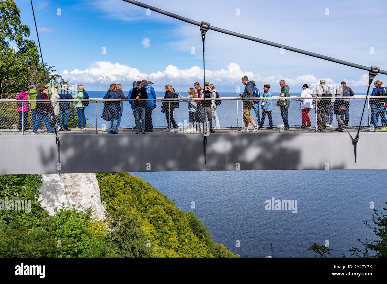 The Skywalk Königsstuhl on the chalk cliffs of Rügen, viewing platform ...