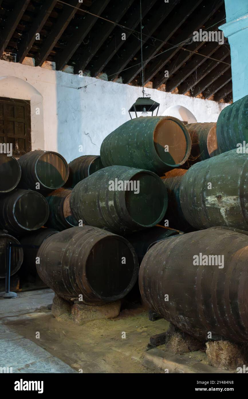 Solera System Solera systems in old Andalusian wine cellar, process for aging sherry ...