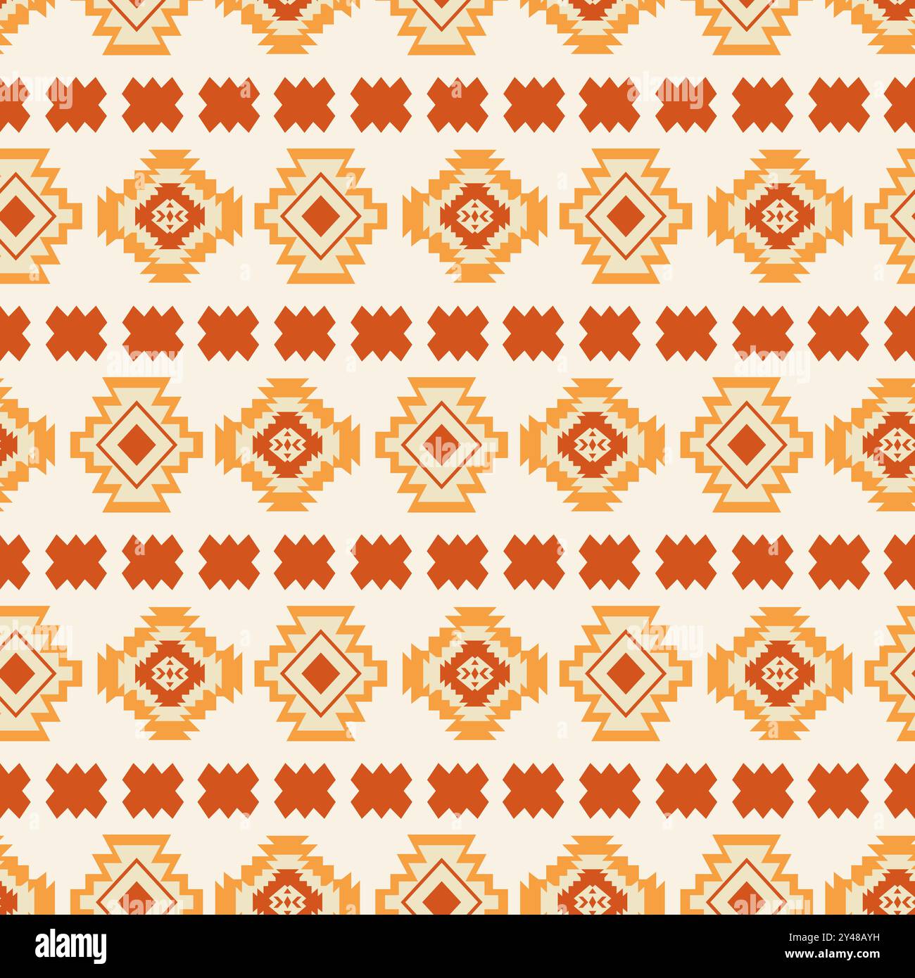 Southwestern Aztec Seamless Pattern. Navajo Print Stock Vector