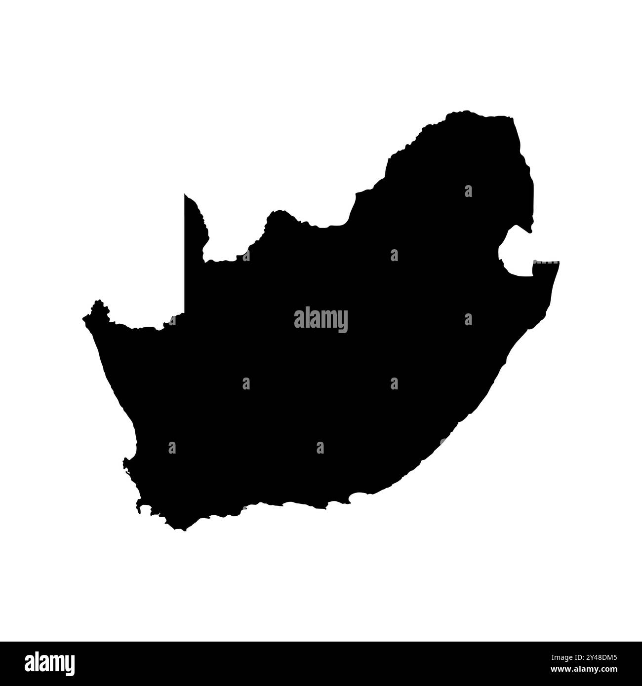 Silhouette of a South Africa Country land Map Stock Vector Image & Art ...