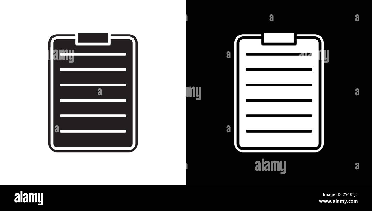 Assignment icon Black line art vector in black and white outline set ...