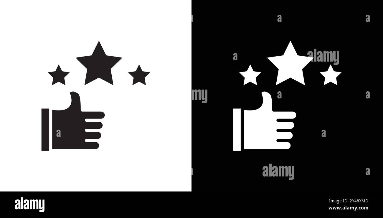Review Icon Black Line Art Vector In Black And White Outline Set 