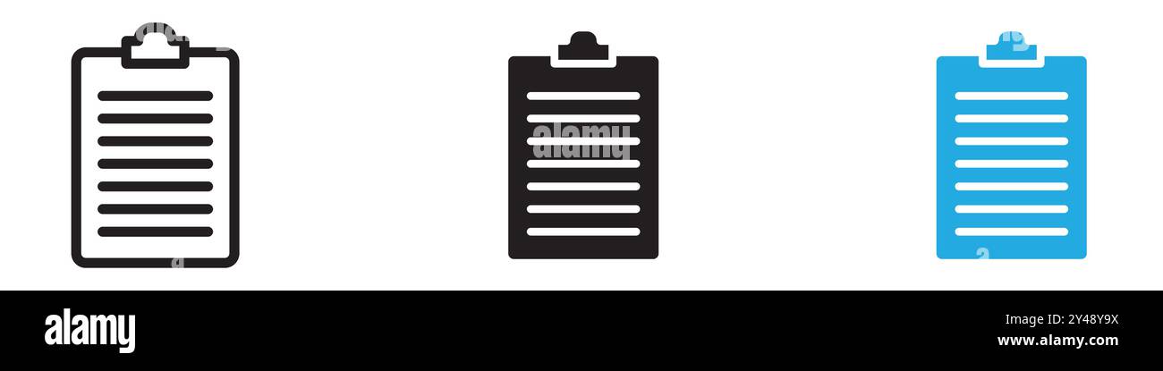 Clipboard icon vector line logo mark or symbol set collection outline ...