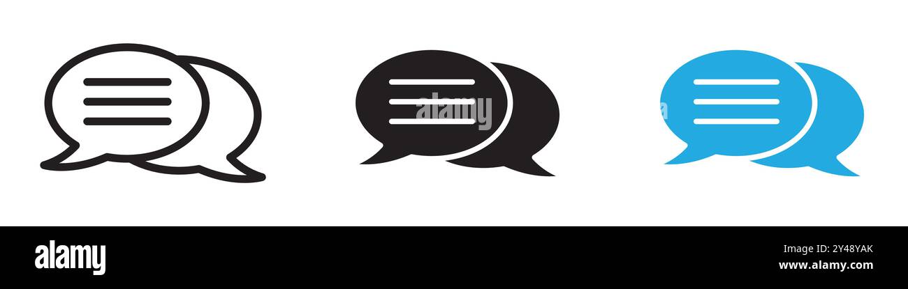 Comment icon vector line logo mark or symbol set collection outline ...
