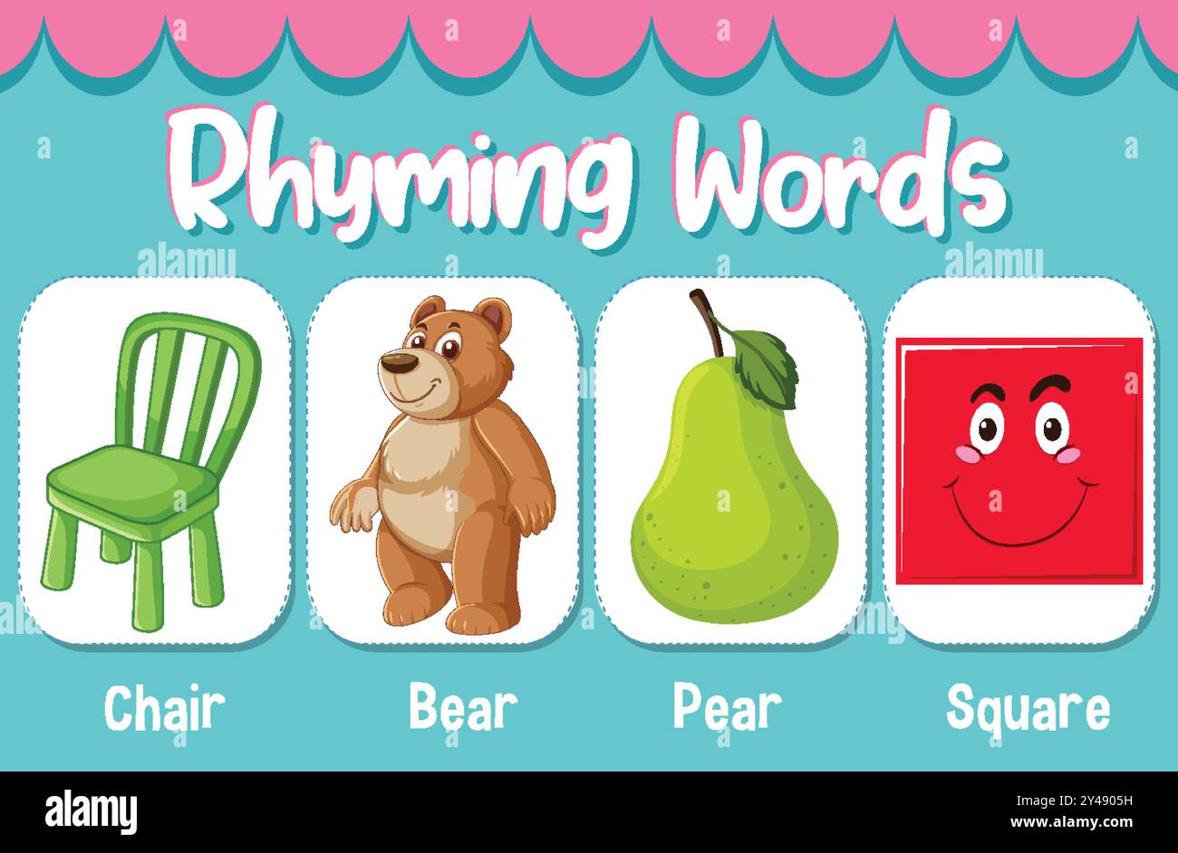 Illustration of rhyming words with images Stock Vector Image & Art - Alamy