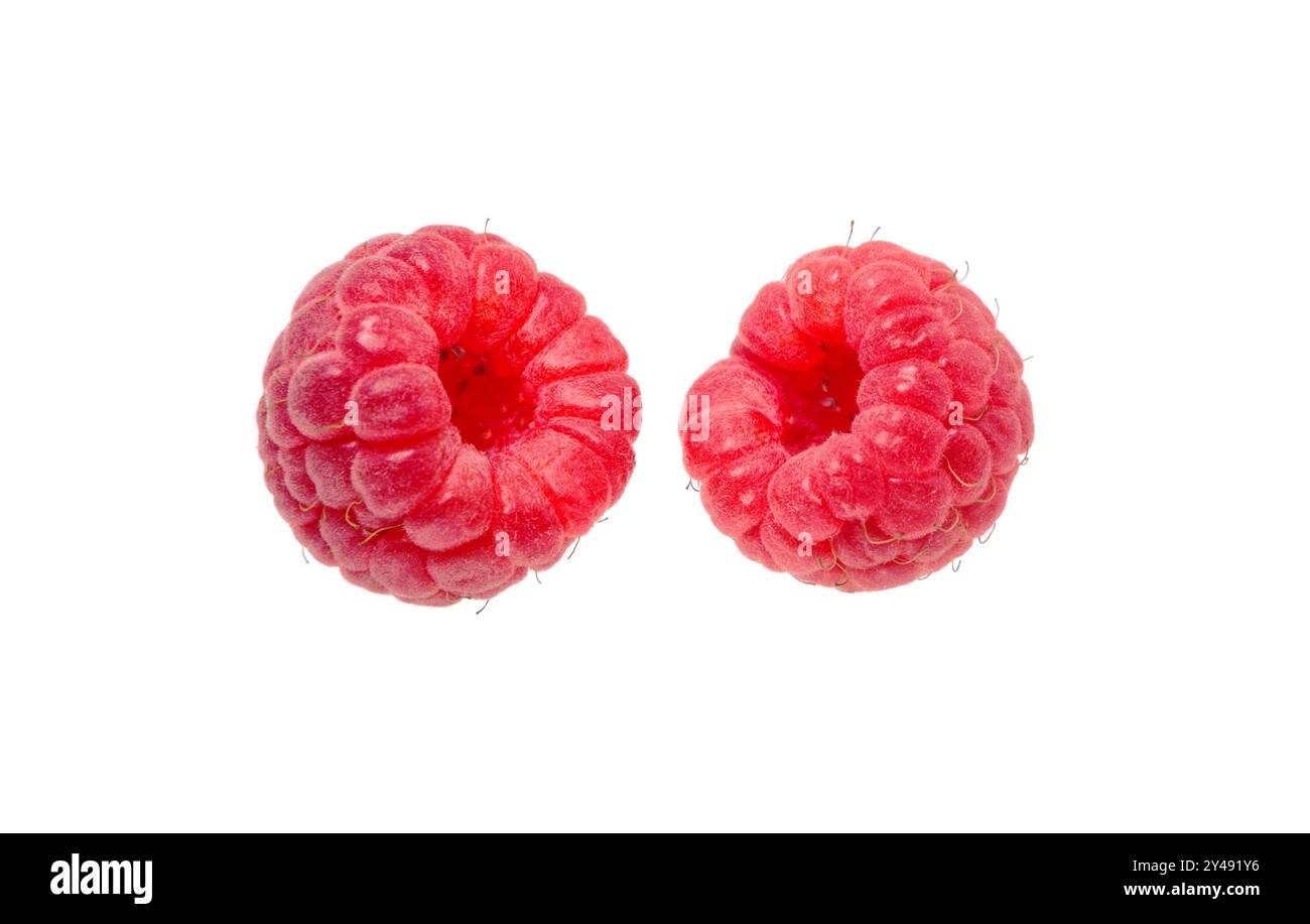 Raspberry. Rasberries isolated on white background. Raspberry collection. Stock Photo