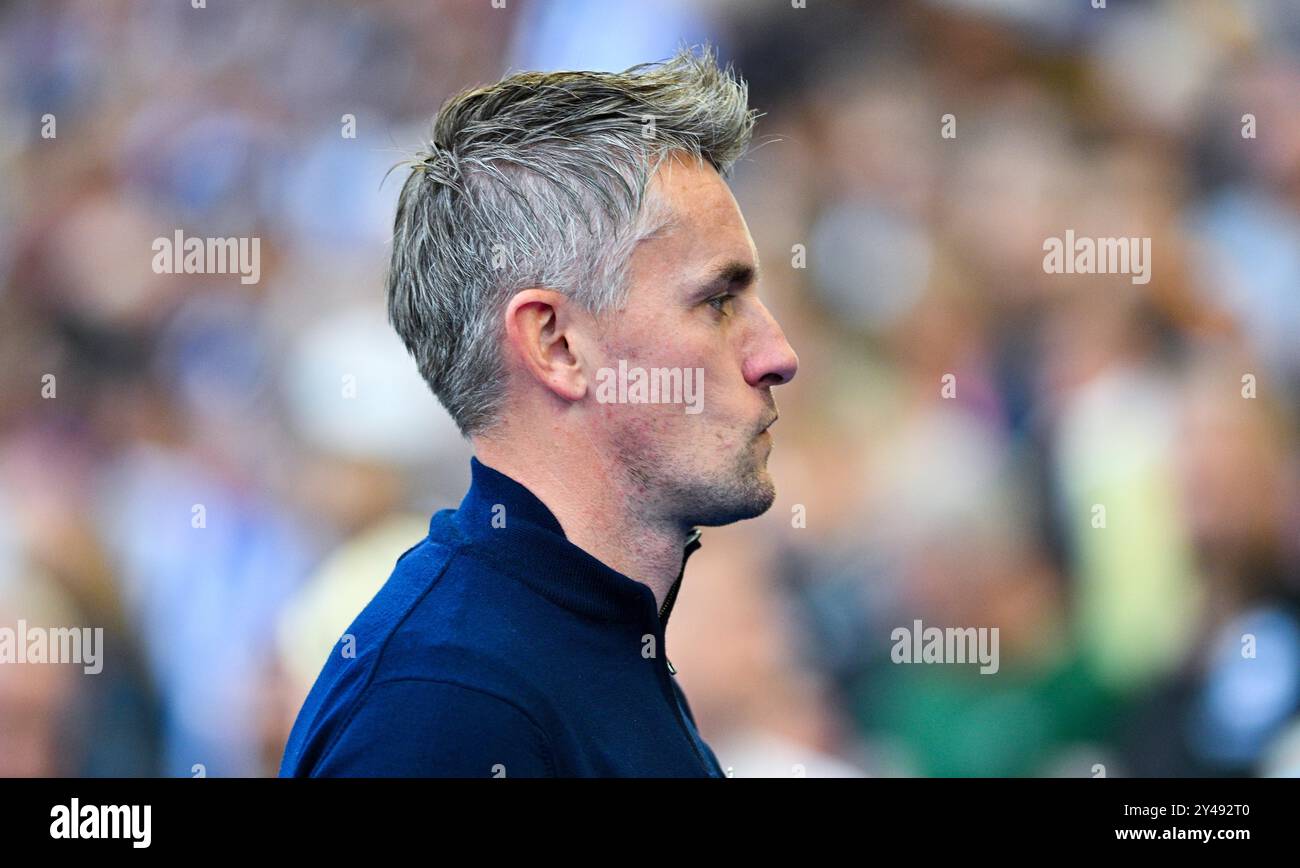 Ipswich manager Kieran McKenna during the Premier League match between Brighton and Hove Albion and Ipswich Town at the American Express Stadium  , Brighton , UK - 14th September 2024. Photo Simon Dack / Telephoto images   Editorial use only. No merchandising. For Football images FA and Premier League restrictions apply inc. no internet/mobile usage without FAPL license - for details contact Football Dataco Stock Photo