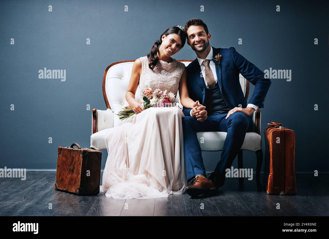 Bride sitting on couch hi-res stock photography and images - Alamy