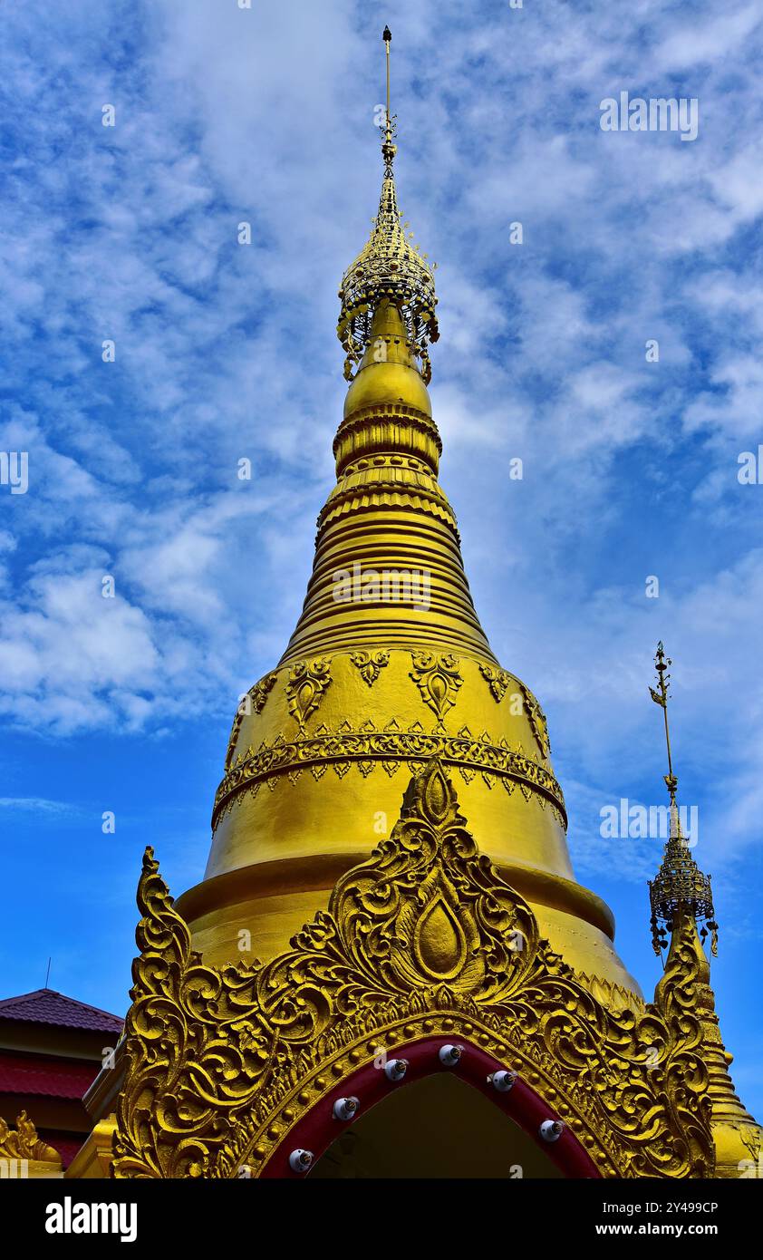 Dhammikarama Burmese Temple, famous burmese temple in George Town, Penang, Malaysia Stock Photo