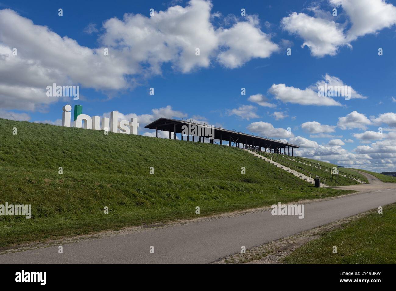 HULST, NETHERLANDS, 8 SEPTEMBER 2024: Entrance to the Nature Reserve' Verdronken Land van Saeftinghe'. Lying on the bank of the Westerschelde estuary Stock Photo