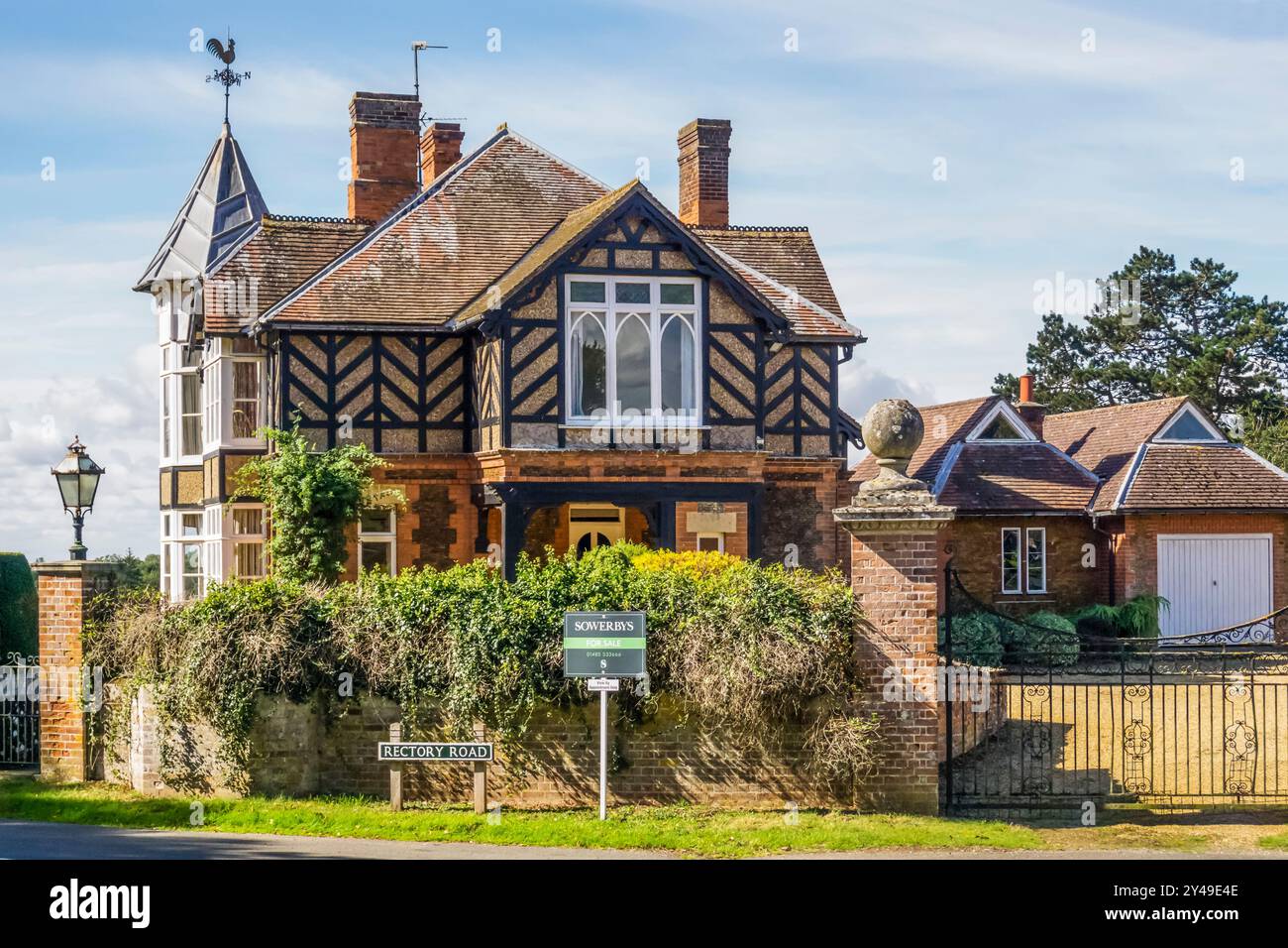 Large detached Grade II listed Victorian house for sale at Wolferton on the royal Sandringham Estate Stock Photo