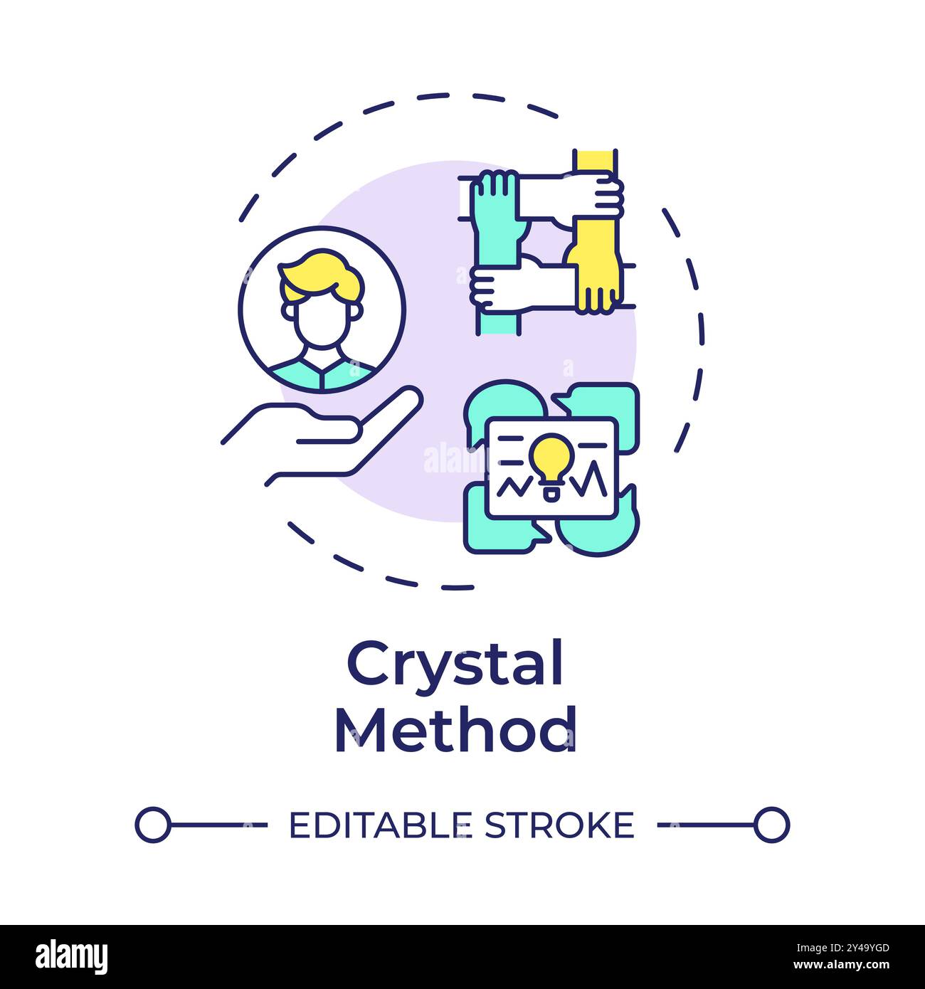 Crystal method multi color concept icon Stock Vector Image & Art - Alamy
