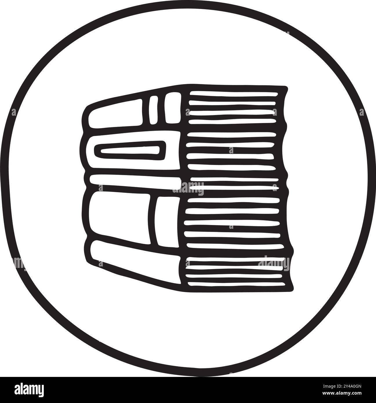 Cartoon pile books Black and White Stock Photos & Images - Alamy