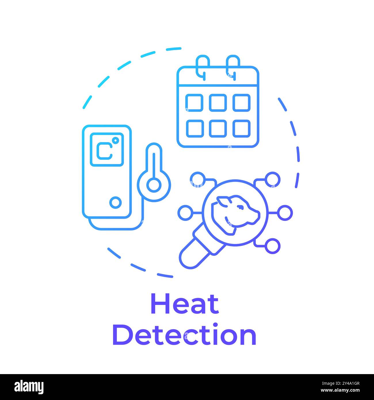 Heat detection blue gradient concept icon Stock Vector Image & Art - Alamy