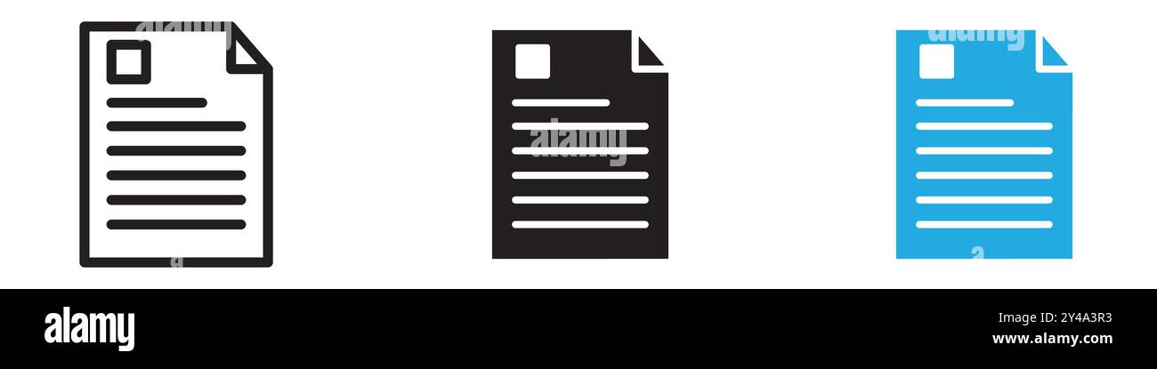 Document icon vector line logo mark or symbol set collection outline ...