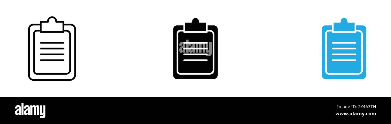 Clipboard icon vector line logo mark or symbol set collection outline ...