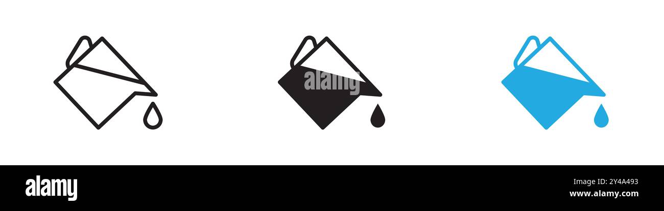 Fill icon vector line logo mark or symbol set collection outline style ...