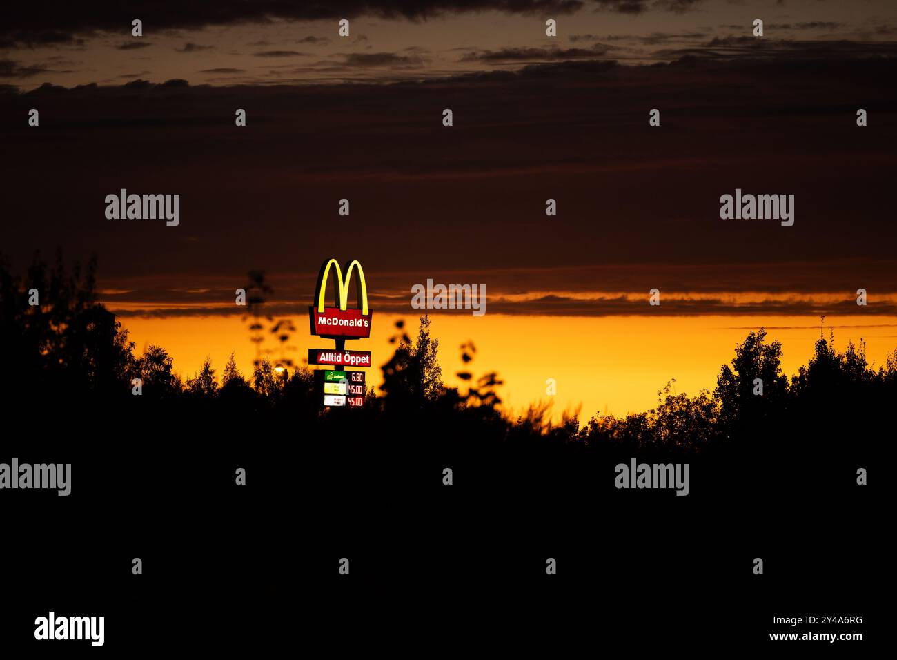Signs and symbols, a McDonald's restaurant Stock Photo - Alamy