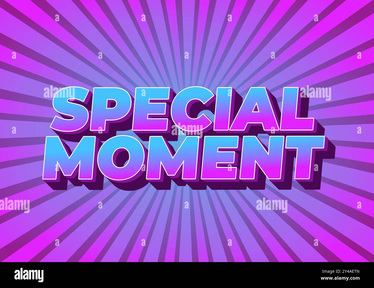 Special moment. Text effect design in 3D look with modern colors Stock ...