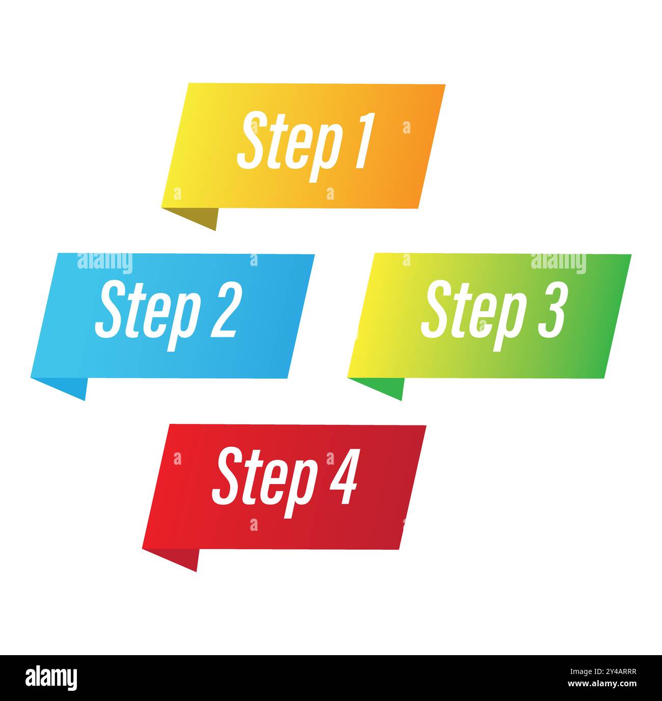 Progress steps colorful ribbon set Stock Vector Image & Art - Alamy