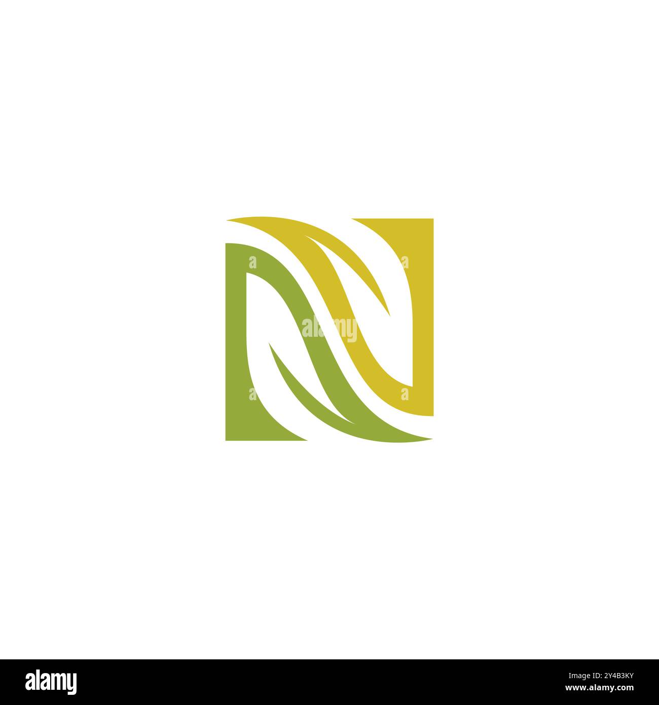 N Leaf Logo Vector. Nature Icon Design Stock Vector Image & Art - Alamy
