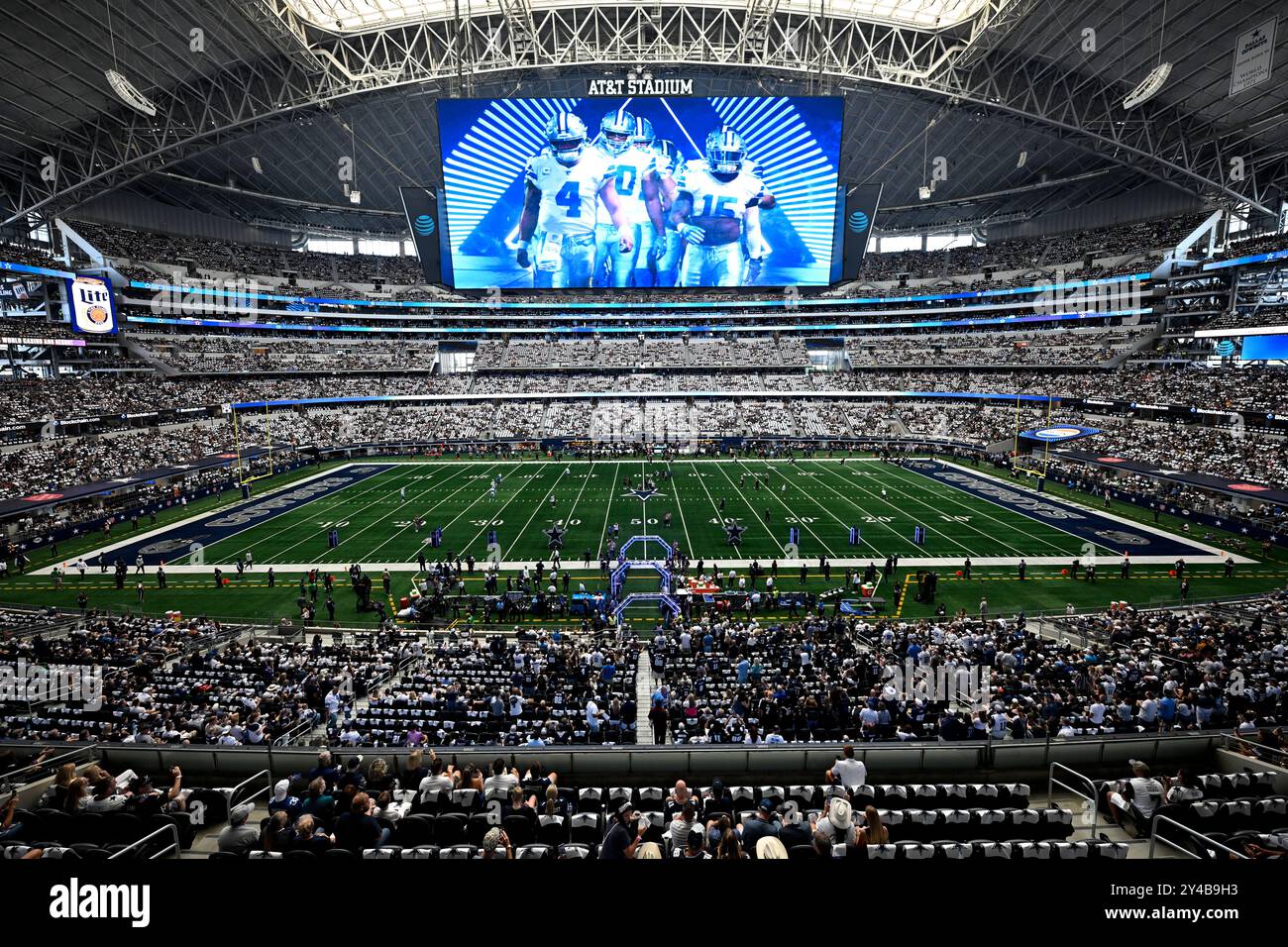 AT&T Stadium in a general view, GV, from midfield before an NFL ...