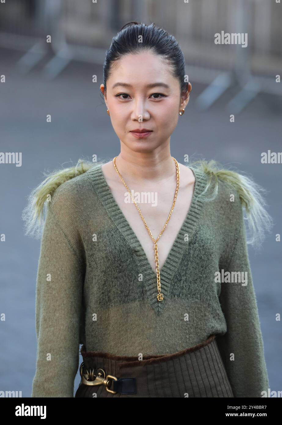 London, UK. 16th Sep, 2024. Gong Hyo-Jin seen arriving for the Burberry LFW Show at the National Theatre in London. Credit: SOPA Images Limited/Alamy Live News Stock Photo