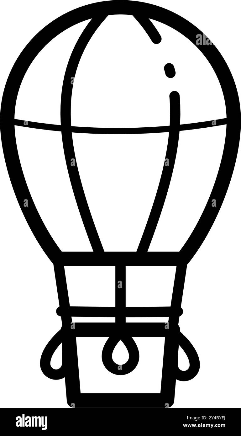 hot air balloon with clouds - vector icon Stock Vector Image & Art - Alamy