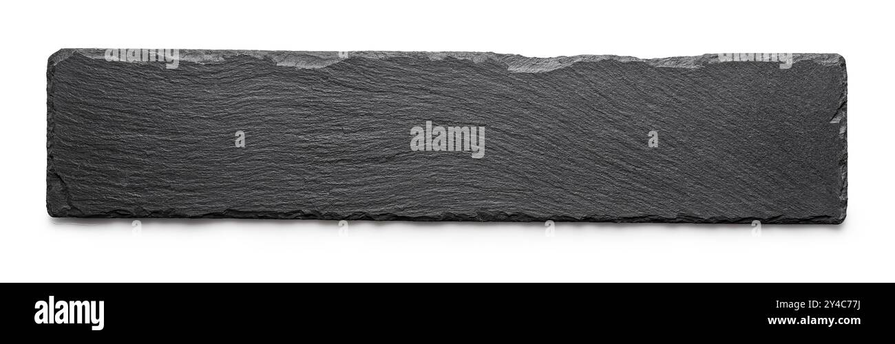 Rectangular black slate isolated on a white background Stock Photo