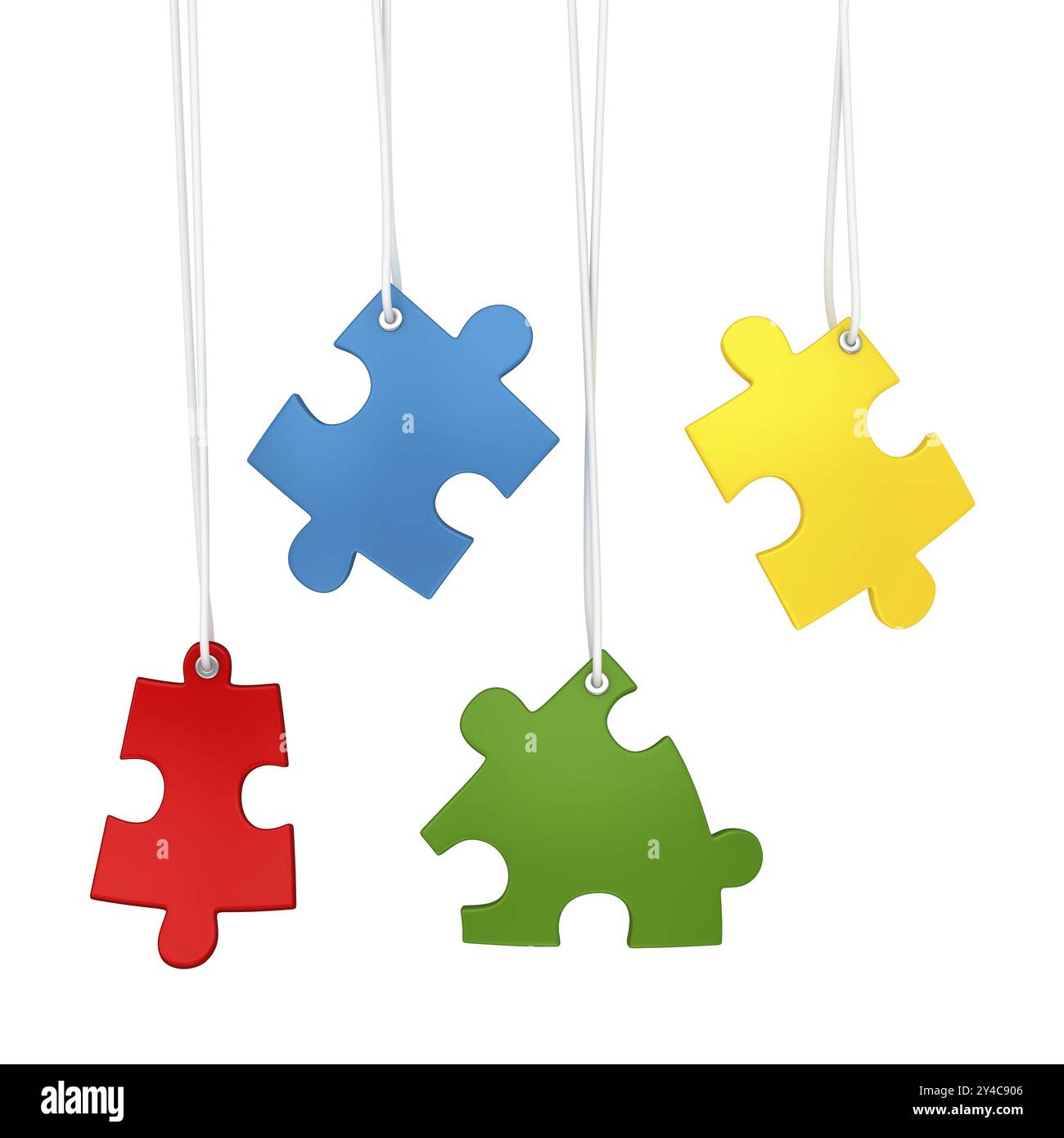 Colorful Puzzle Piece, This is a computer generated and 3d rendered ...