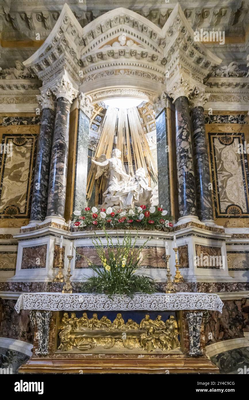 The Rapture of St Teresa by Giovanni Lorenzo Bernini in the church of Santa Maria della Vittoria in Rome Stock Photo