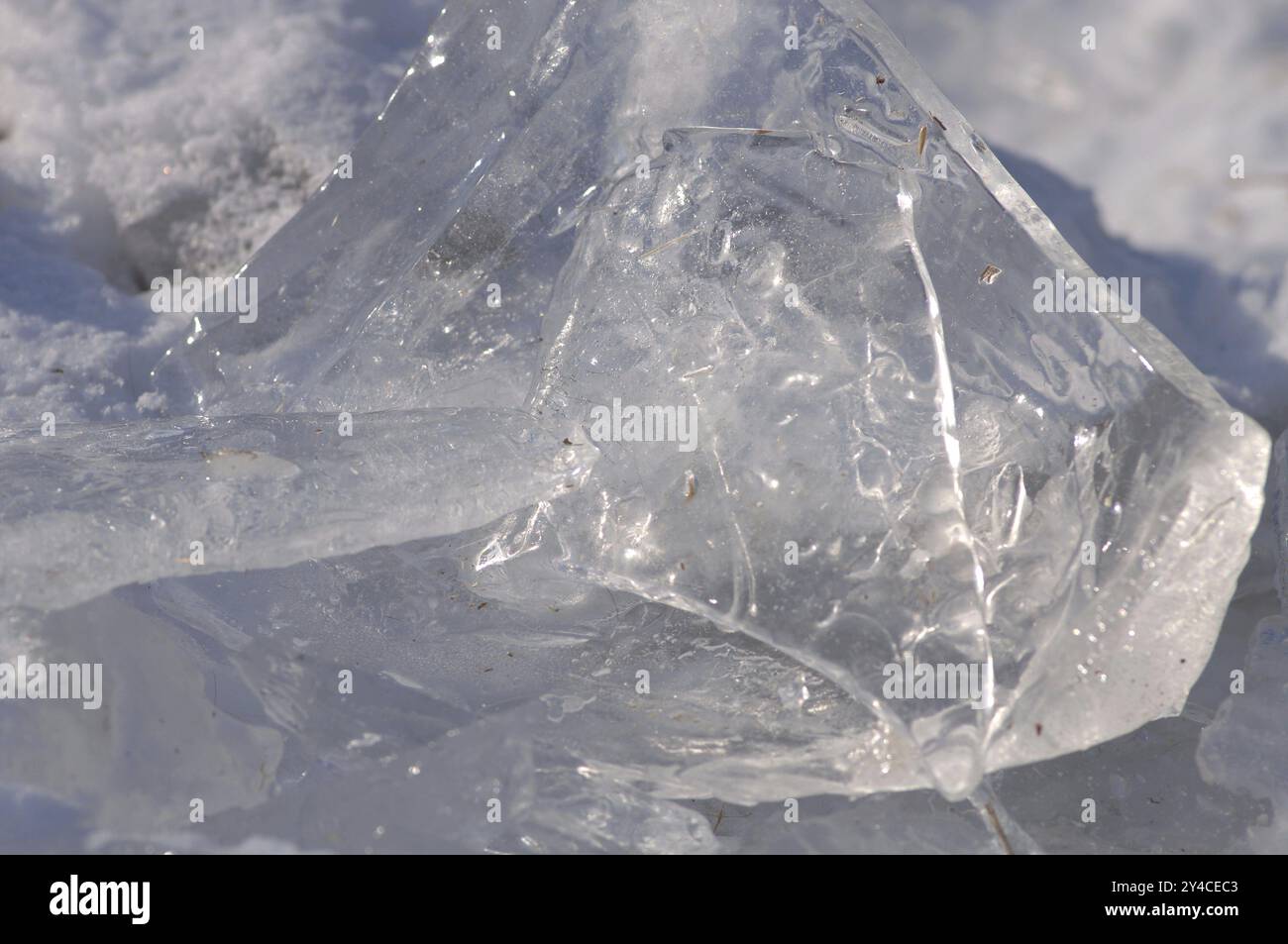 Chunks of ice with inclusions, snow Stock Photo - Alamy