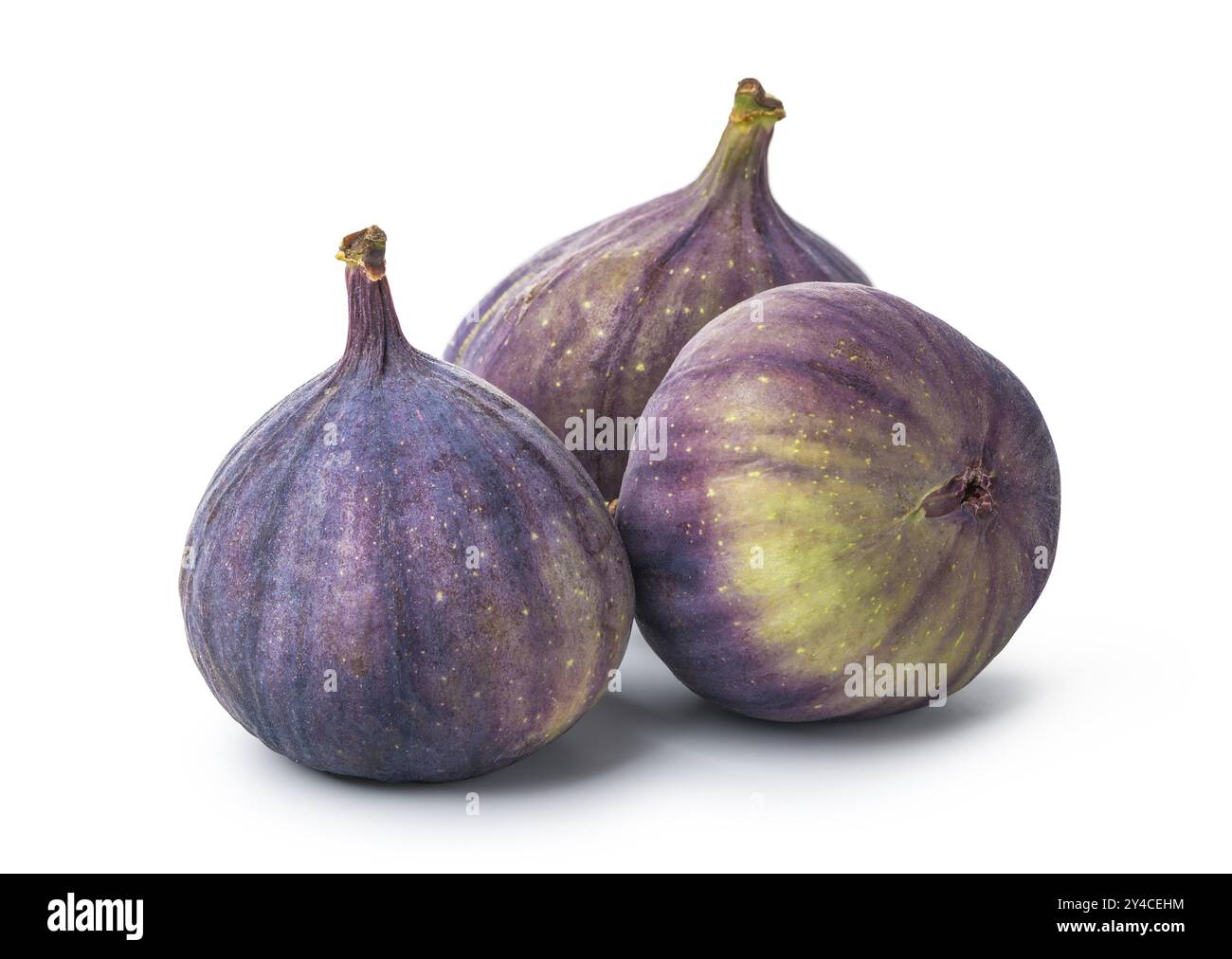Three ripe figs isolated on a white background Stock Photo